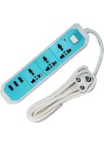 Power Extension Board 3 USB Port with 3 pin Multi Plug Power Socket Electric Strip Cord Home & Office use - Image 2