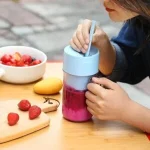Juicer Mixer, straw-type juicing cup 6 Blade Smoothie Maker & Portable Electric USB Juice Maker, Rechargeable Bottle & Portable Fruit Blender Maker Protein Shaker - Image 3